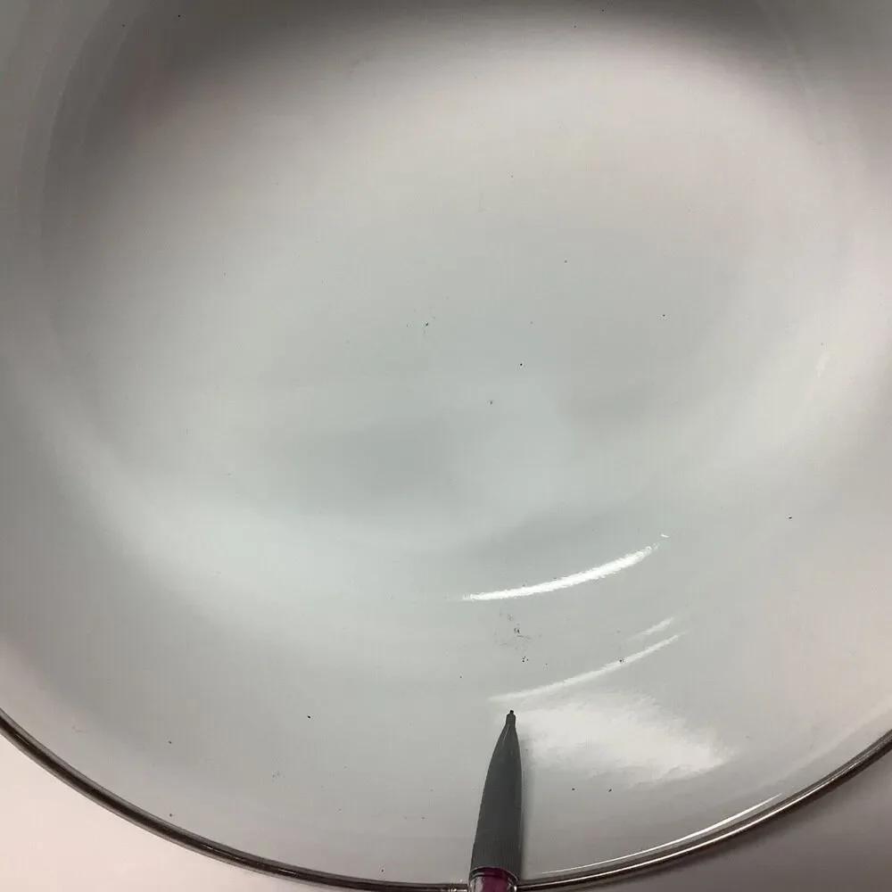 Enamelware Metal Interpur Bowl Vintage Tulip Pattern kitchen collectible